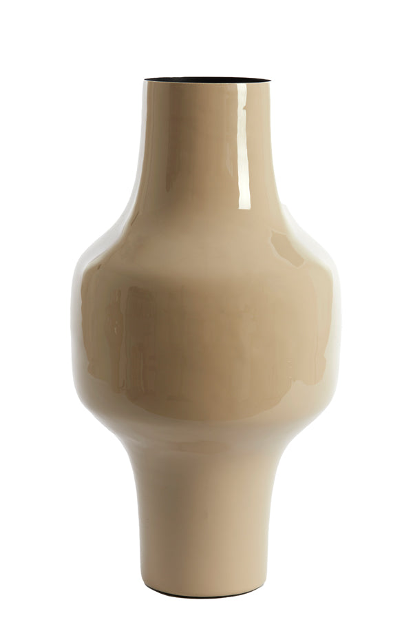 Elegant Shiny Taupe Vase Ø27x49 cm Deco Sindo