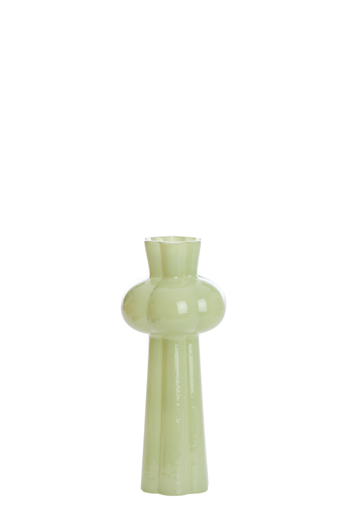 Mint Green Glass Vase Ø11x25 cm - Kortesu Design
