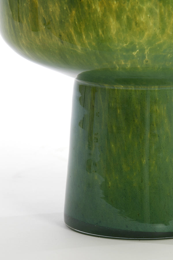 Dark Green Lustre Glass Vase Ø23.5x29.5 cm - Trasmon Collection