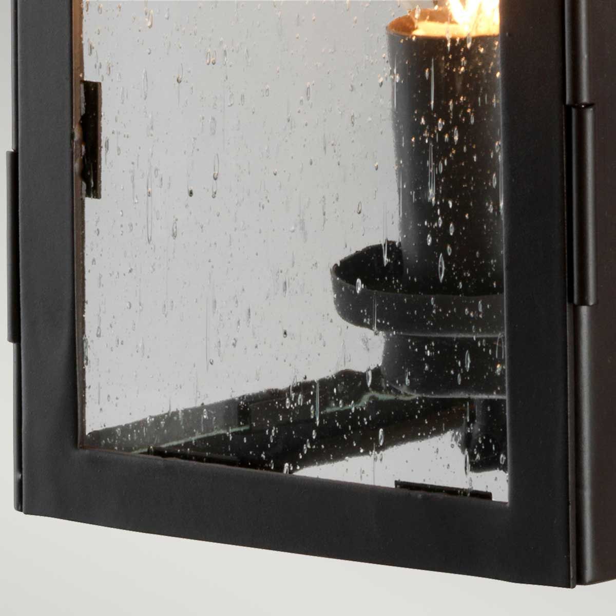 Hythe Vintage Bronze Outdoor Wall Lantern with Speckled Glass