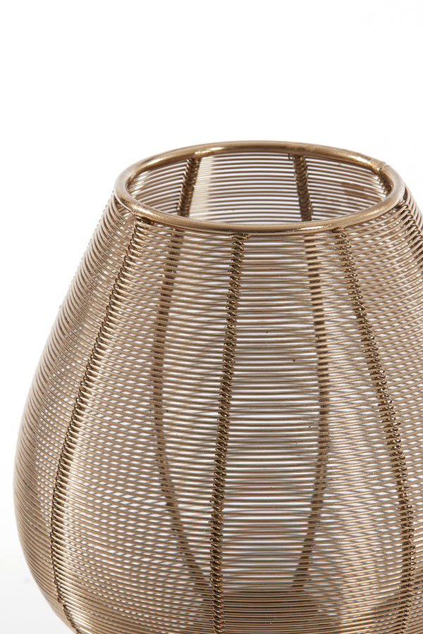 Suneko Light Gold Tealight Holder Ø19x26 cm