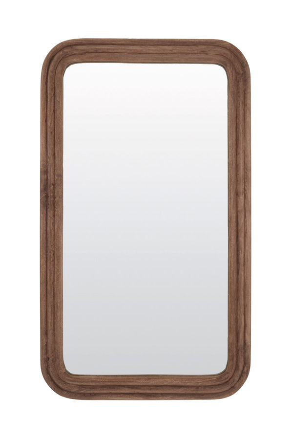 Rustic Brown Wood Framed Mirror 100x4x169 cm