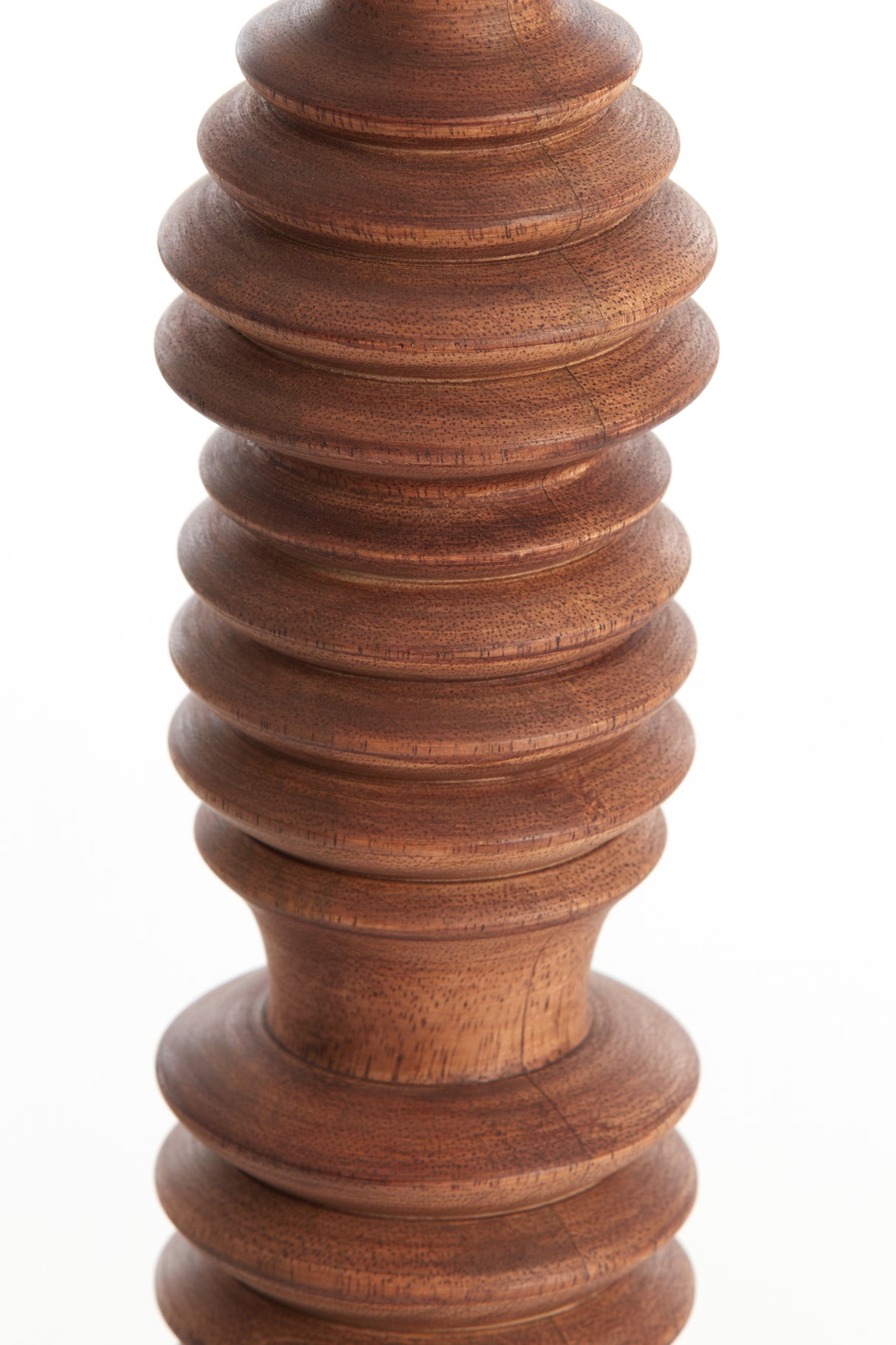 Rustic Russet Wooden Candle Holder - 36 cm