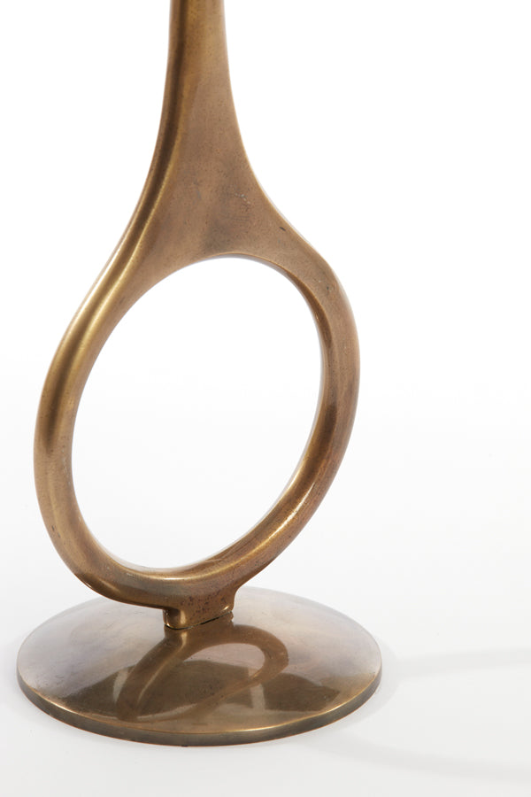 Antique Bronze Candle Holder - 13x46 cm Vintage Elegance