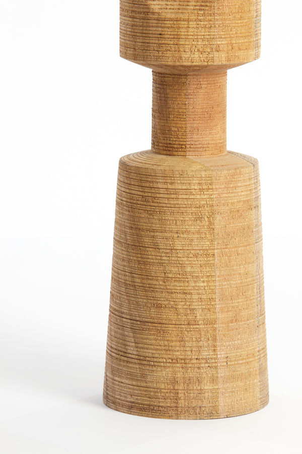 Rustic Wooden Candle Stand 50.5cm Natural Finish