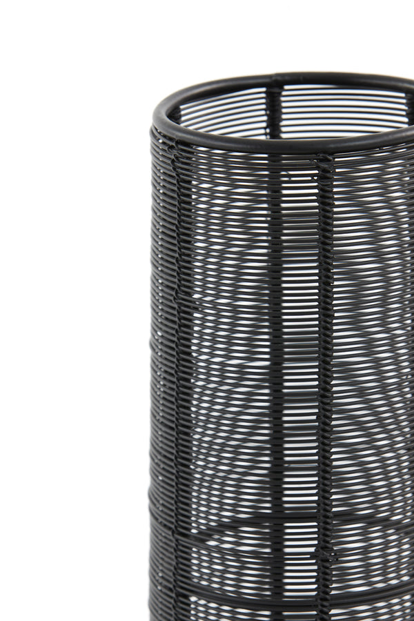 Elegant Black Table Lamp 11x39.5 cm - Lezuza Matte Finish