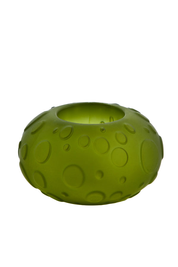 Finley Glass Matte Light Green Tealight Holder Ø10x6 cm