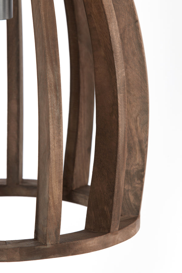 Warm Wood Pendant Light - Chocolate Brown (38x46 cm)