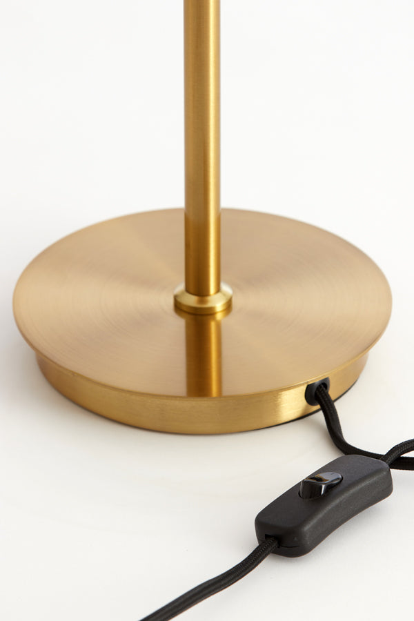 Amber Gold Medina Glass Table Lamp, 20x43 cm