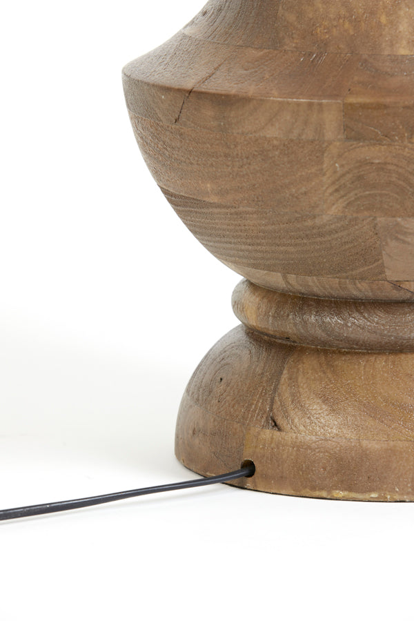 Elegant Wood Tone Floor Lamp - 130cm Matt Brown Finish