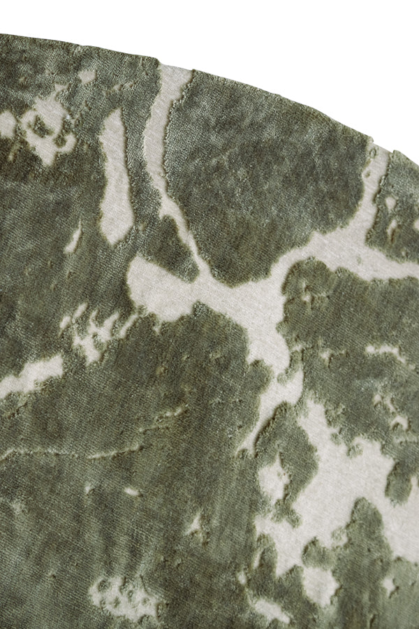 Round Olive and Grey Sjors Rug Ø200 cm