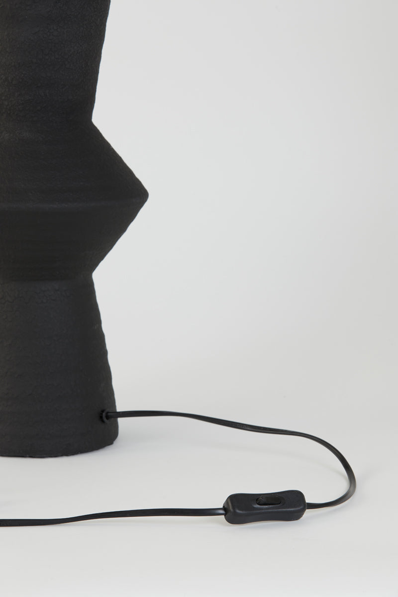 Sleek Black Ceramic Lamp Base (Ø18.5x51 cm) - Ayla Design
