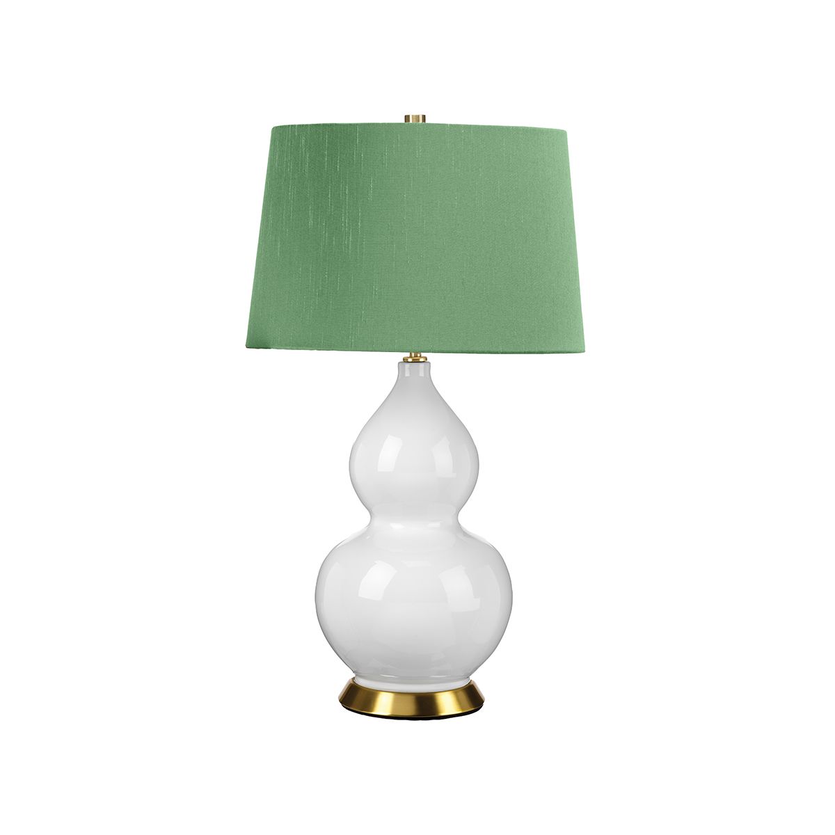 Isla 1 Light Table Light Aged Brass, White, Green