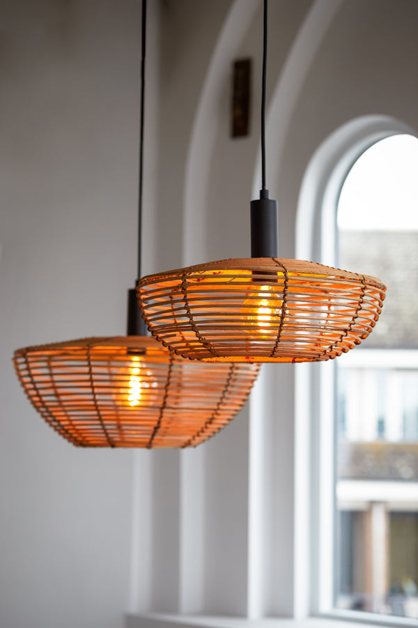 Milan Natural Rattan Hanging Lamp Ø60x25 cm