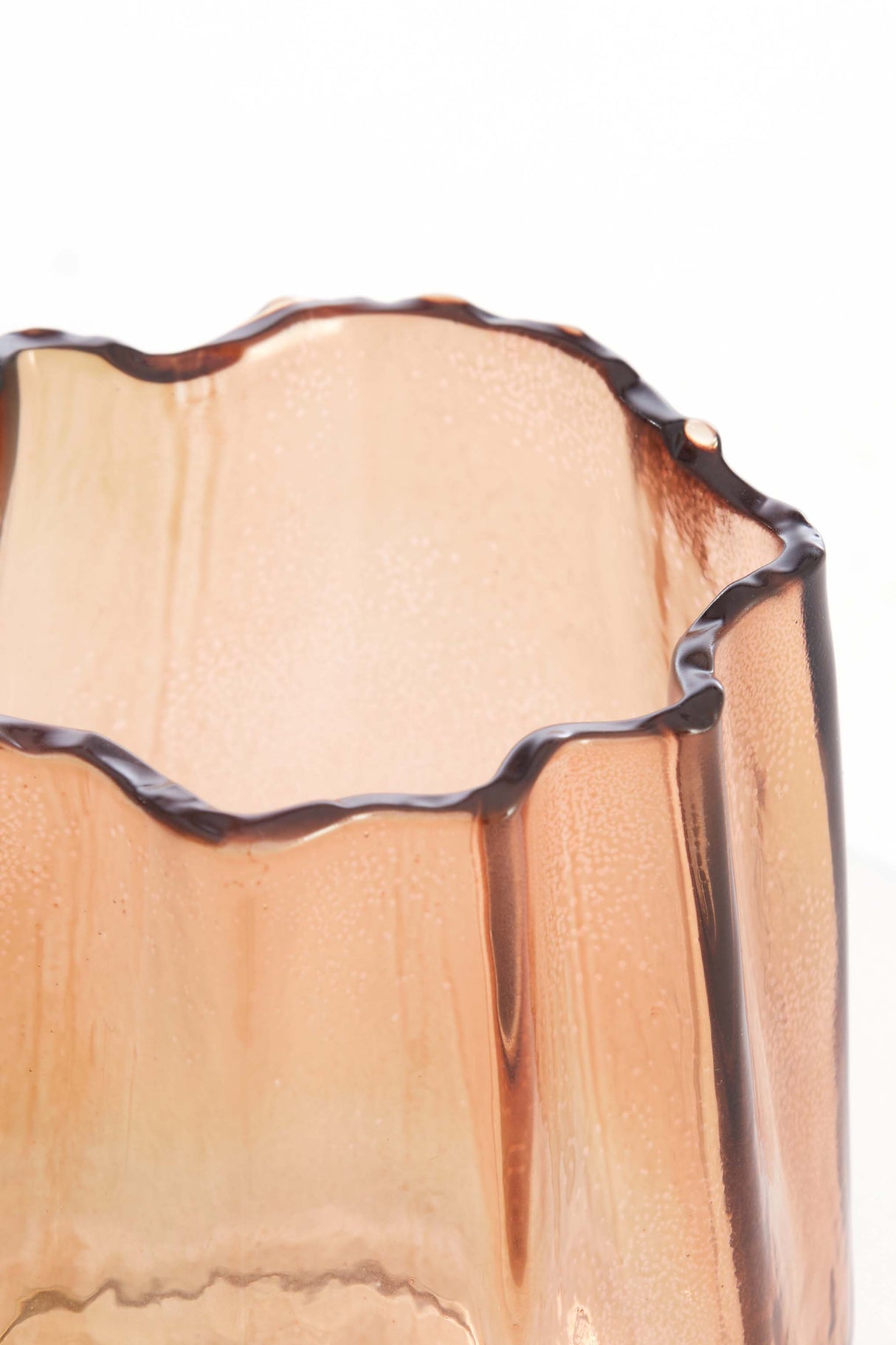 Rustic Amber Murada Glass Tealight Holder Ø11x9.5 cm