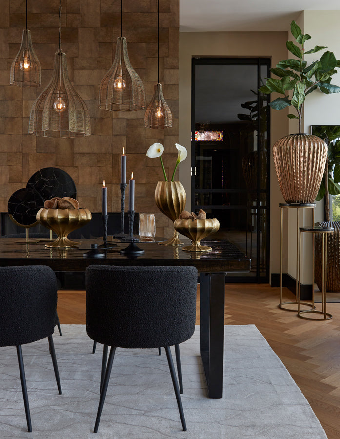 Matte Black Solamaza Candle Holder - 9x12 cm