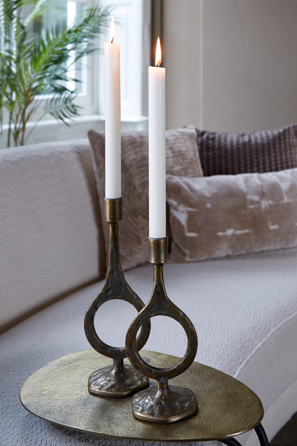 Antique Bronze Laredo Candle Holder - 10x30 cm
