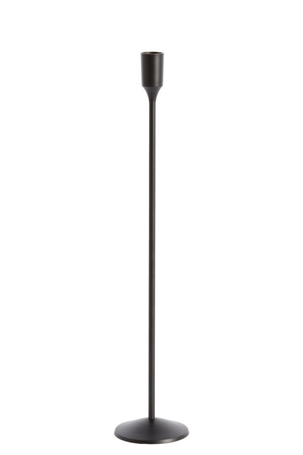 Elegant Black Candle Holder - 47 cm Height, 9 cm Diameter