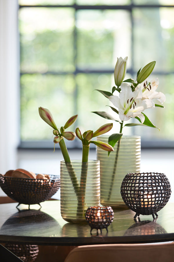 Mirage Black Tealight Holder Ø10x9 cm