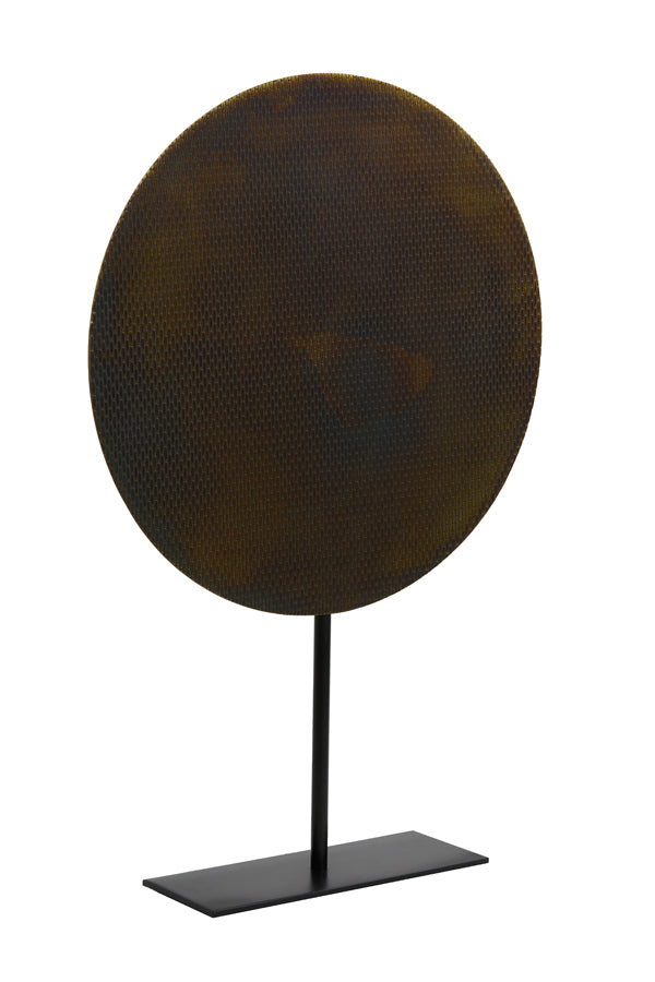 Artistic Ornamental Sculpture on Base in Antique Brown and Bronze Finishes — 40x10x60 cm