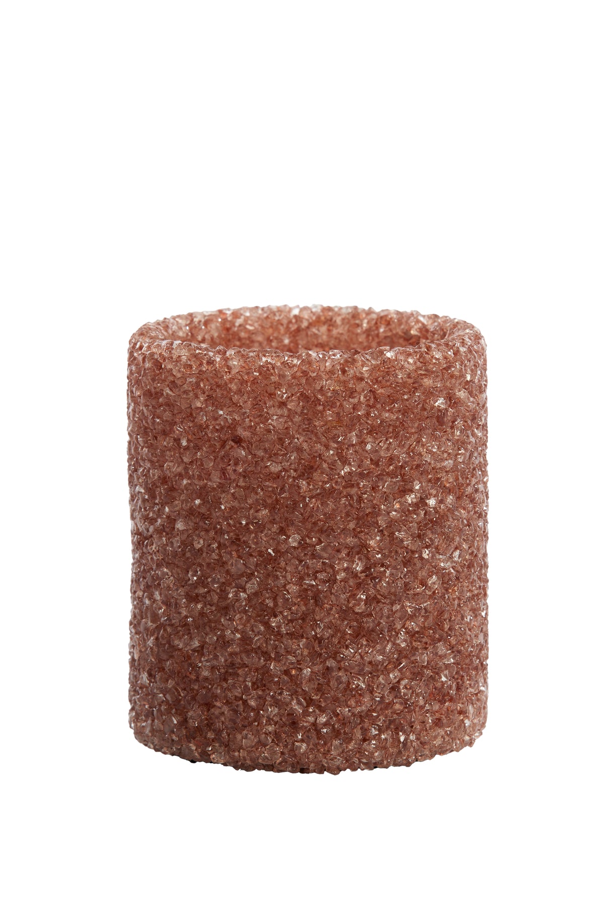 Elegant Amber Glass Tealight Holder Ø8x9.5 cm