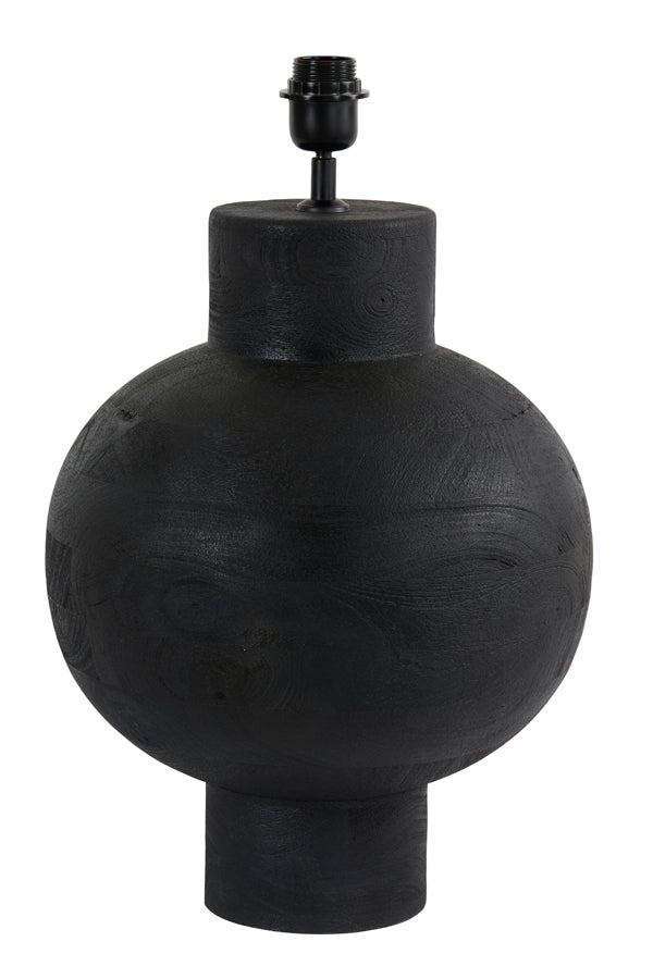 Elegant Black Wood Lamp Base, 33x55 cm