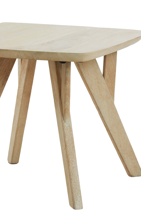 Rustic Quenza Mango Wood Side Table 50x50x42 cm