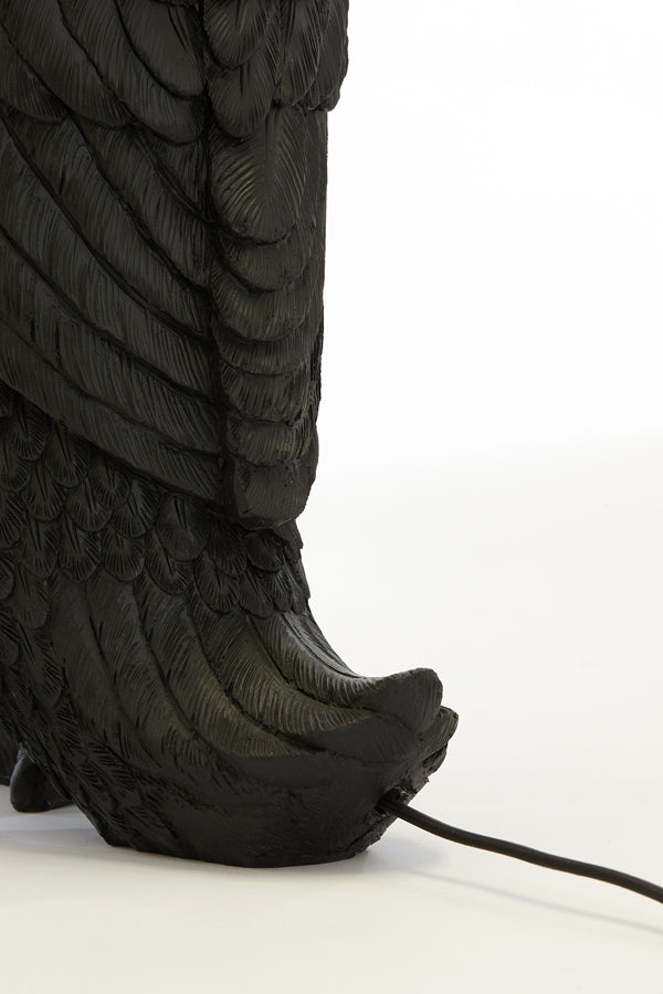 Elegant Black Duck Table Lamp 32x31x65 cm