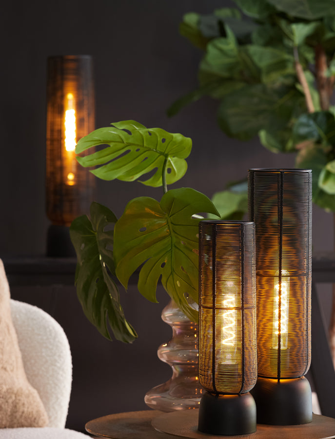Matte Black Lezuza Table Lamp - 13.5x49.5 cm