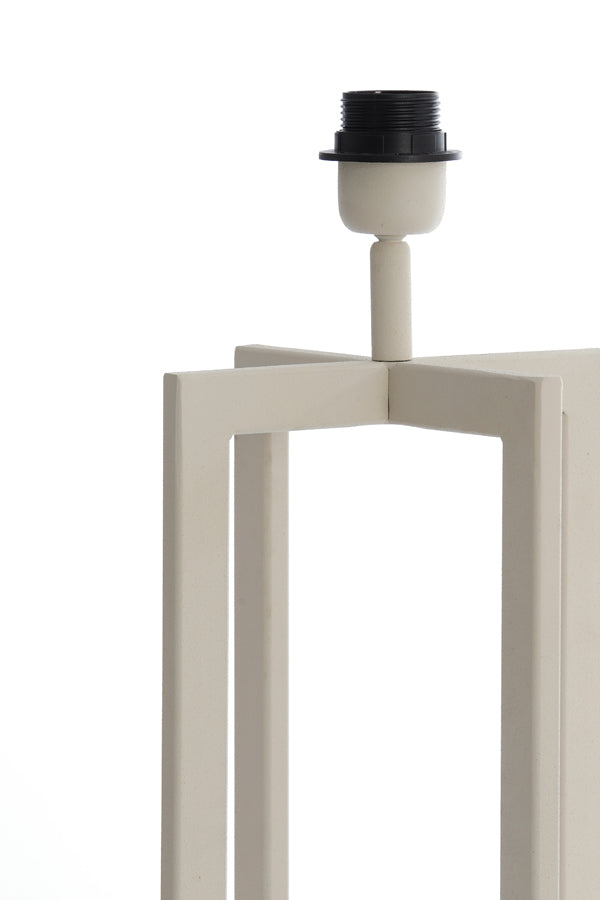 Cream Mace Lamp Base - 21cm x 21cm x 46cm