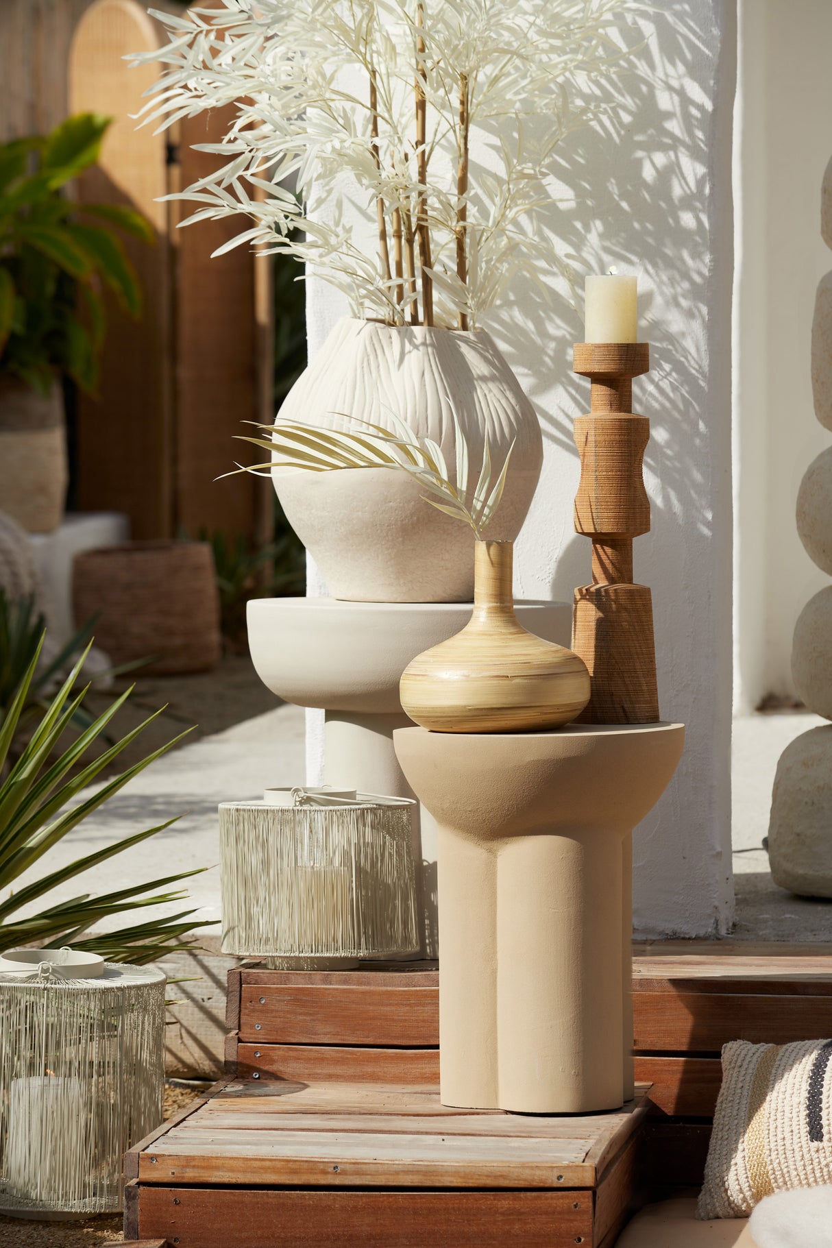 Natural Bamboo Artisanal Vase Ø25x25 cm - Tolimu Collection