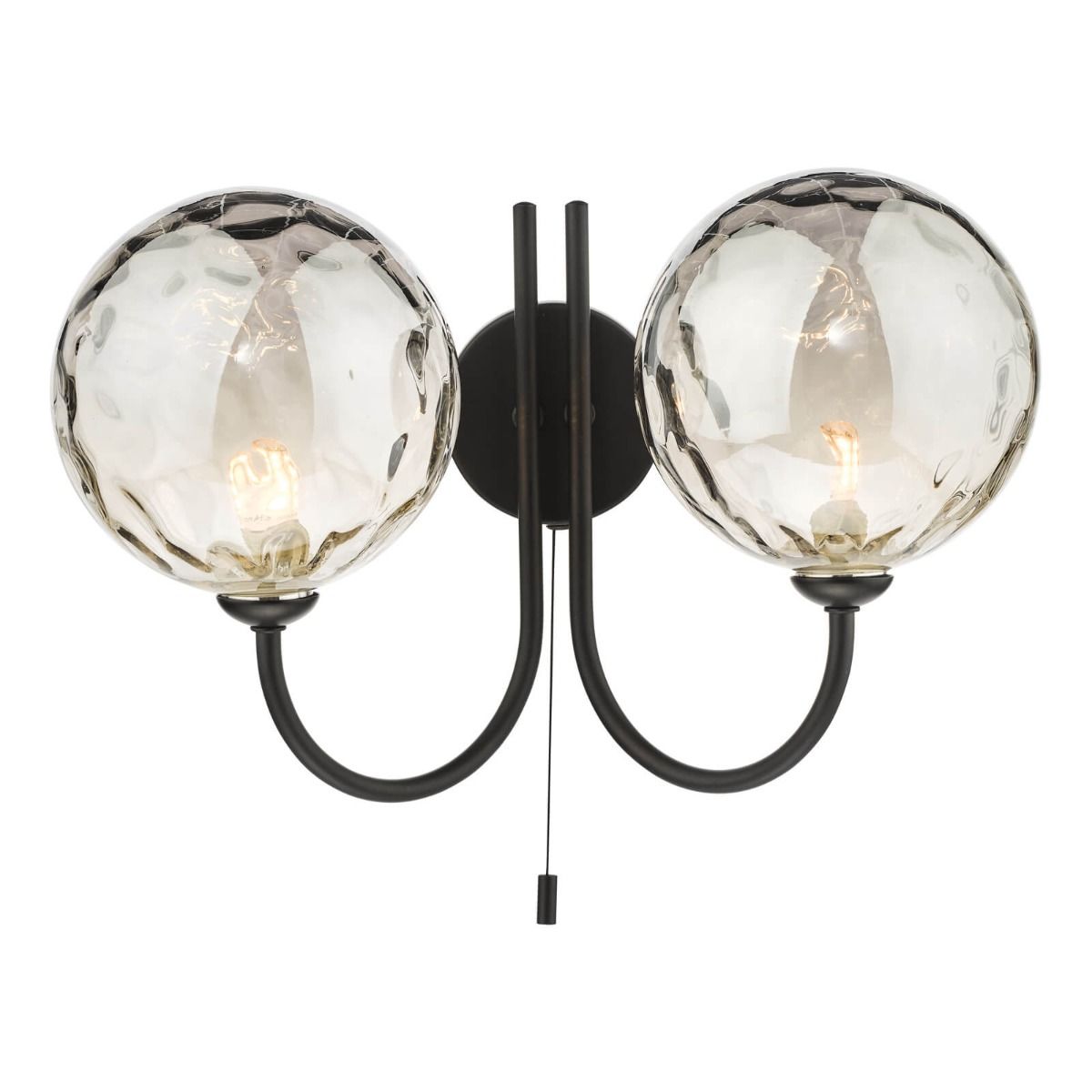 Jared 2 Light Wall Light Matt Black Bracket Only