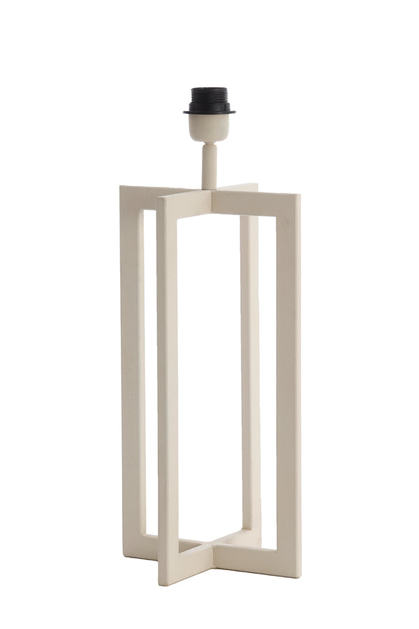 Cream Mace Lamp Base - 21cm x 21cm x 46cm