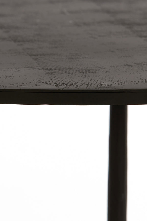 Samoa Matte Black Round Coffee Table Ø64x39 cm