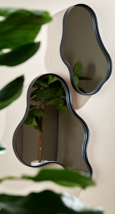 Elegant Suva Black Framed Mirror - 65x63 cm