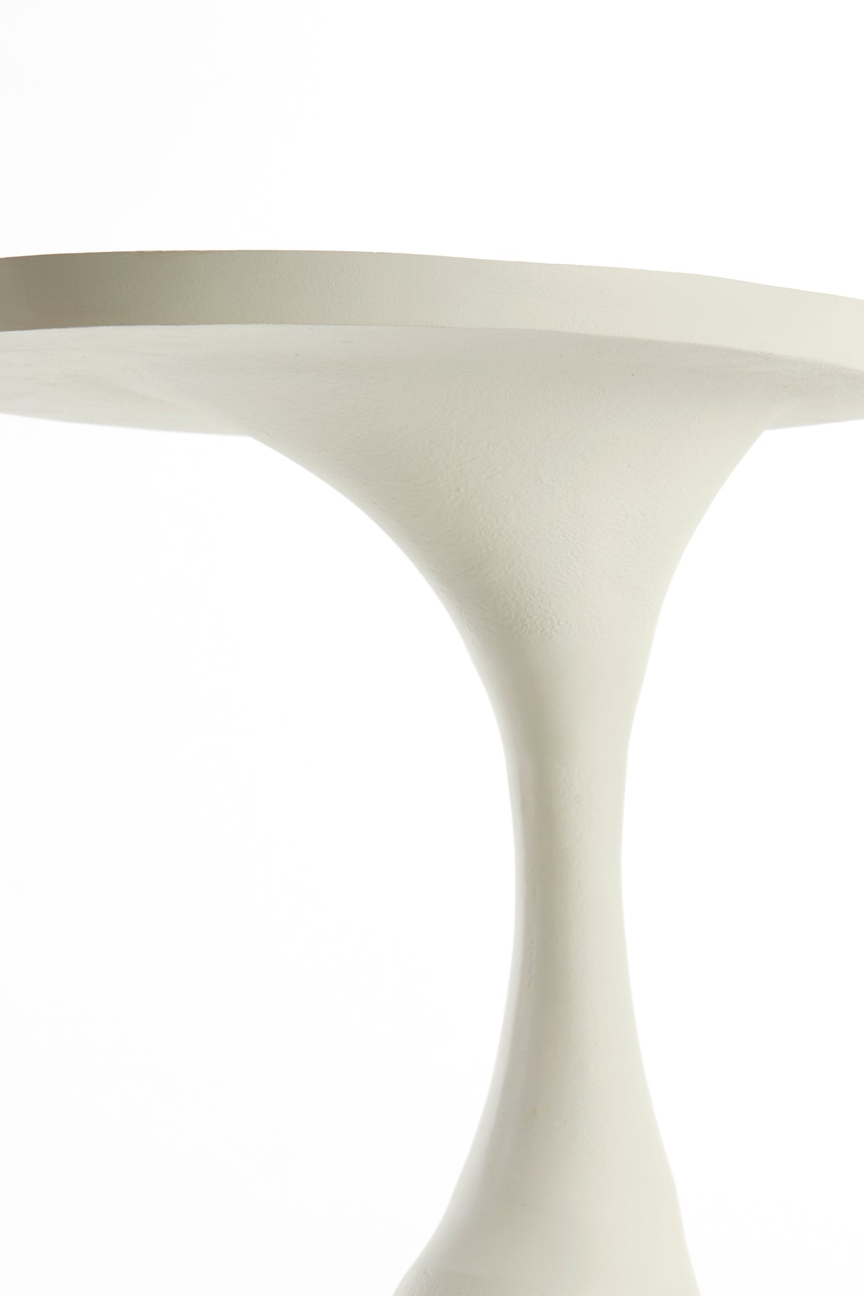 Elegant Macau Side Table in Matt Cream - 40x33x61 cm