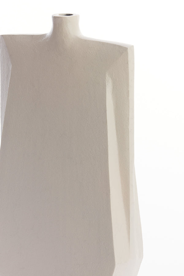 Elegant Makaha Cream Vase - 21x7.5x41 cm Decorative Piece