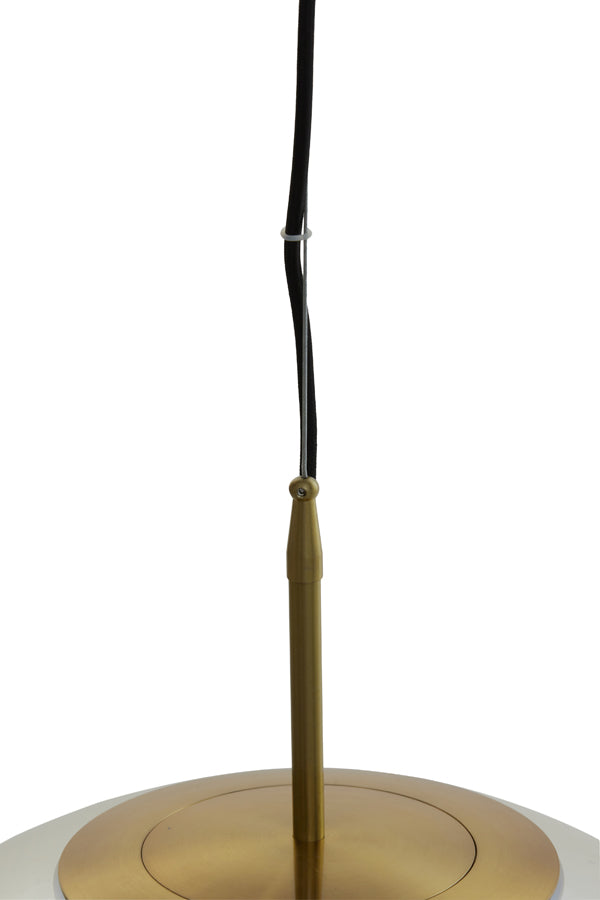 Antique Bronze Medina Pendant Lamp with Amber Glass, 48 cm Diameter