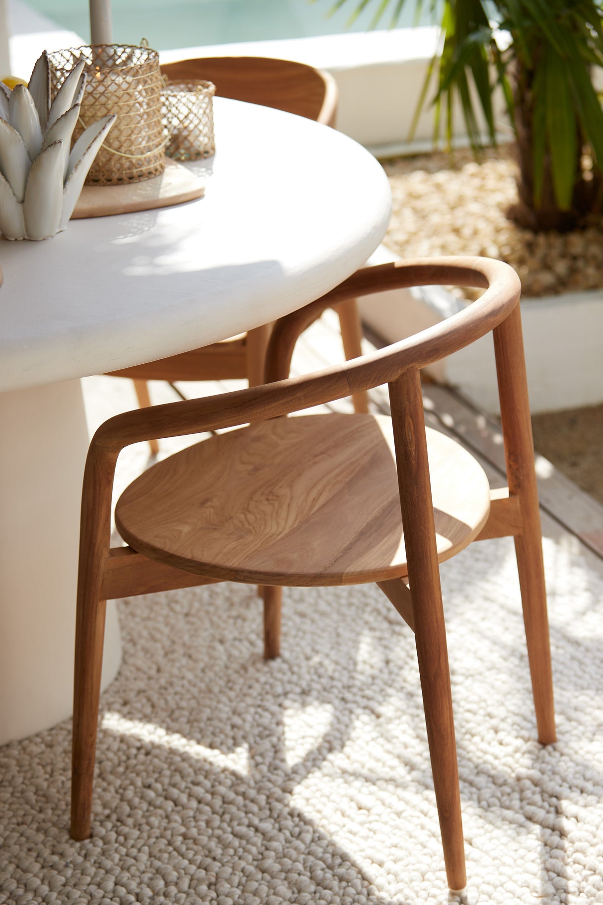 Natural Palca Wood Dining Chair - 59x53x74 cm