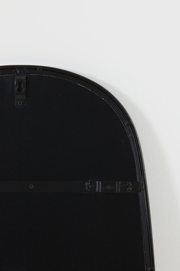 Elegant Smoked Glass Mirror with Matte Black Frame - 40x1.5x100 cm