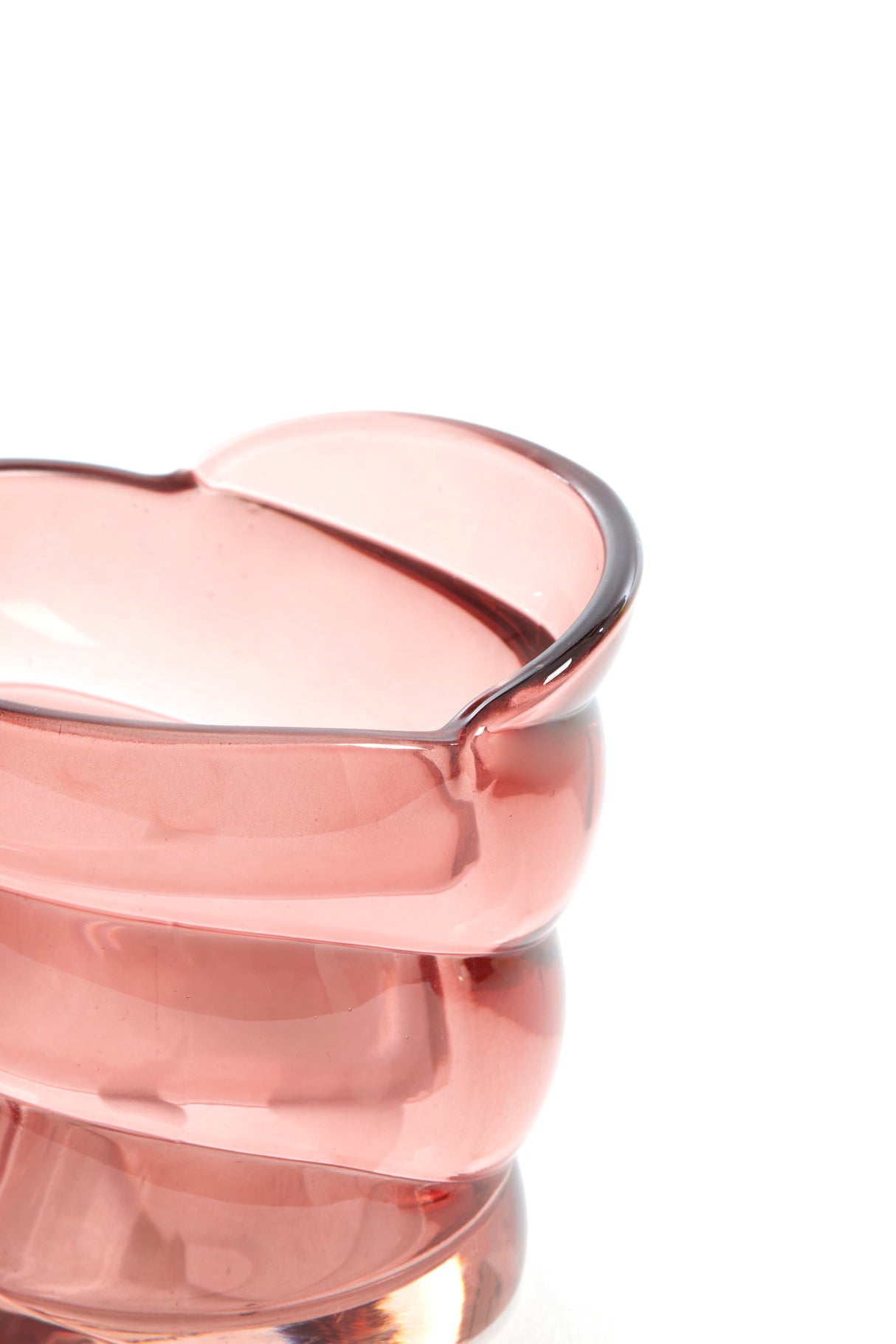 Malea Glass Pink Tealight Holder, 10x7x9 cm