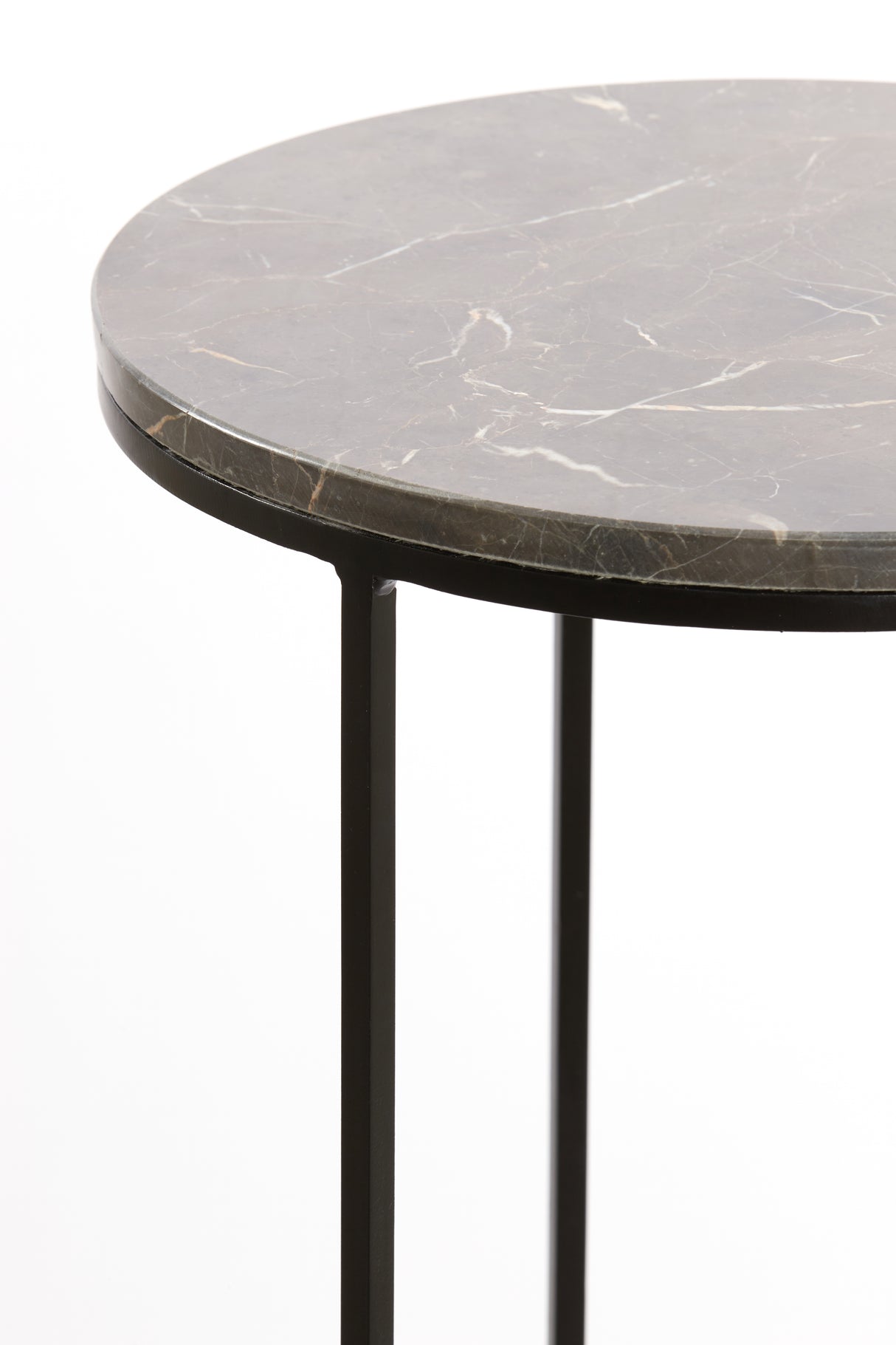 Elegant Laica Marble Pillar Set: Brown and Black, 32x32x81 cm & 41x41x101 cm