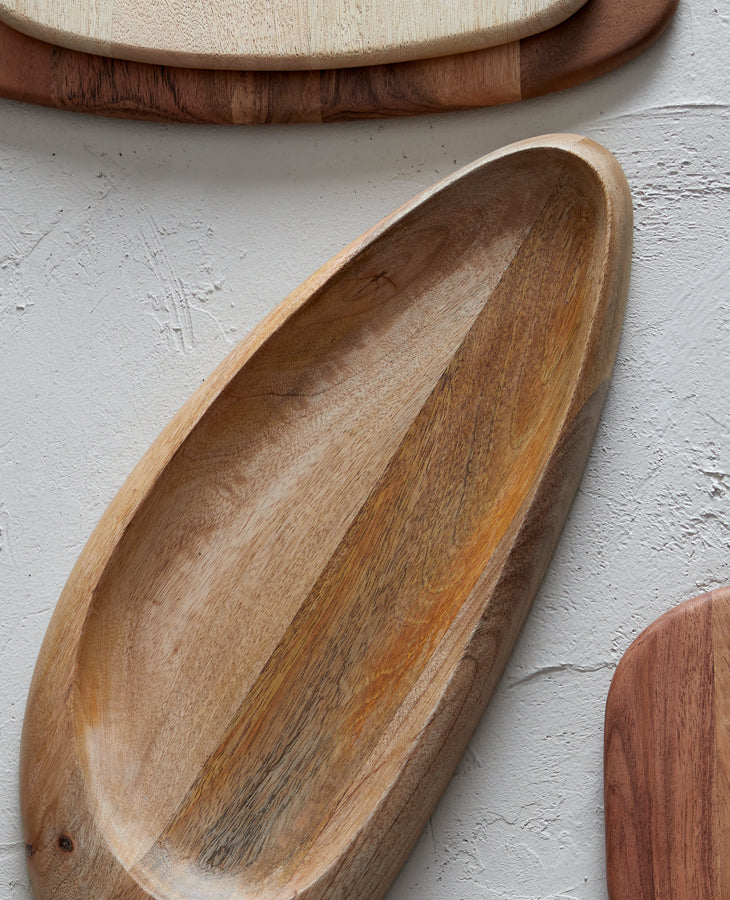 Natural Fafe Wood Serving Platter 45x19x4 cm
