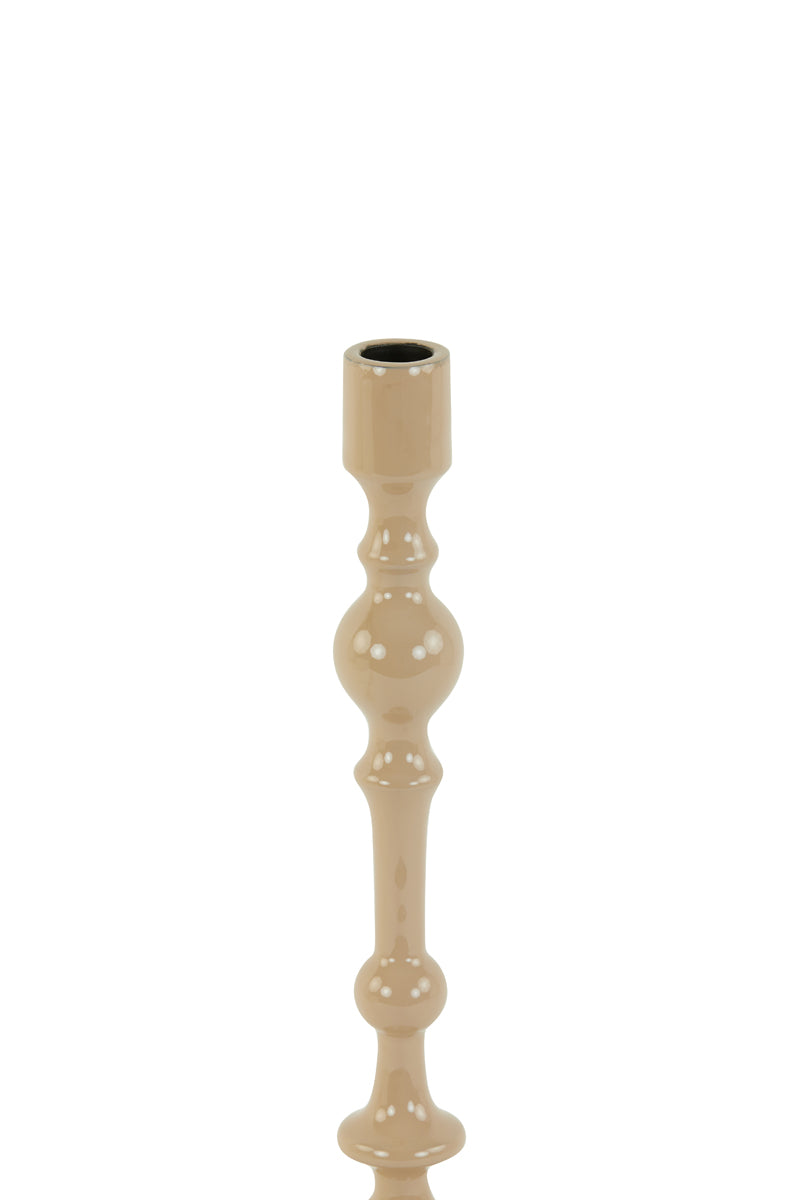 Elegant Tall Amber Candle Holder, 10x42 cm