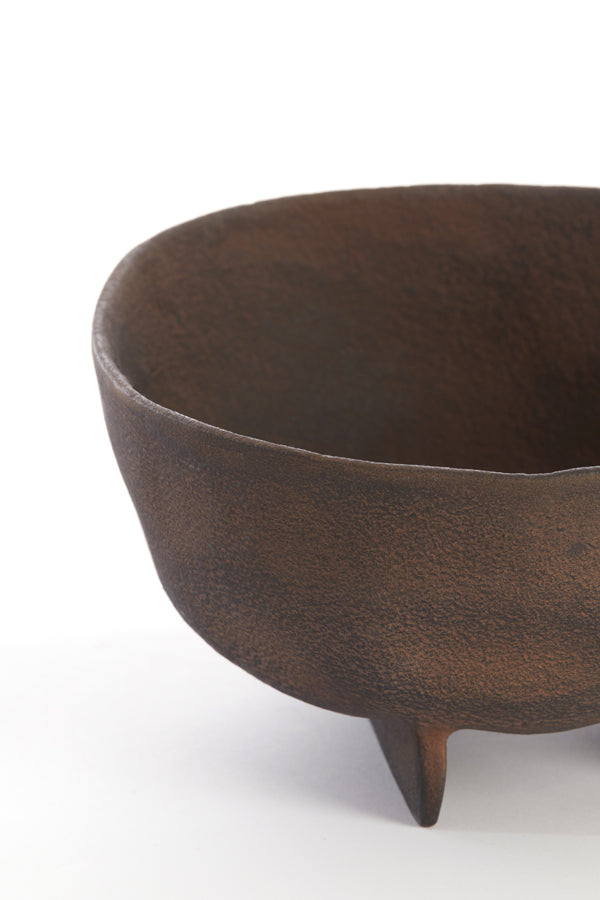 Rosana Dark Brown Ceramic Display Dish - 21x20.5x10 cm