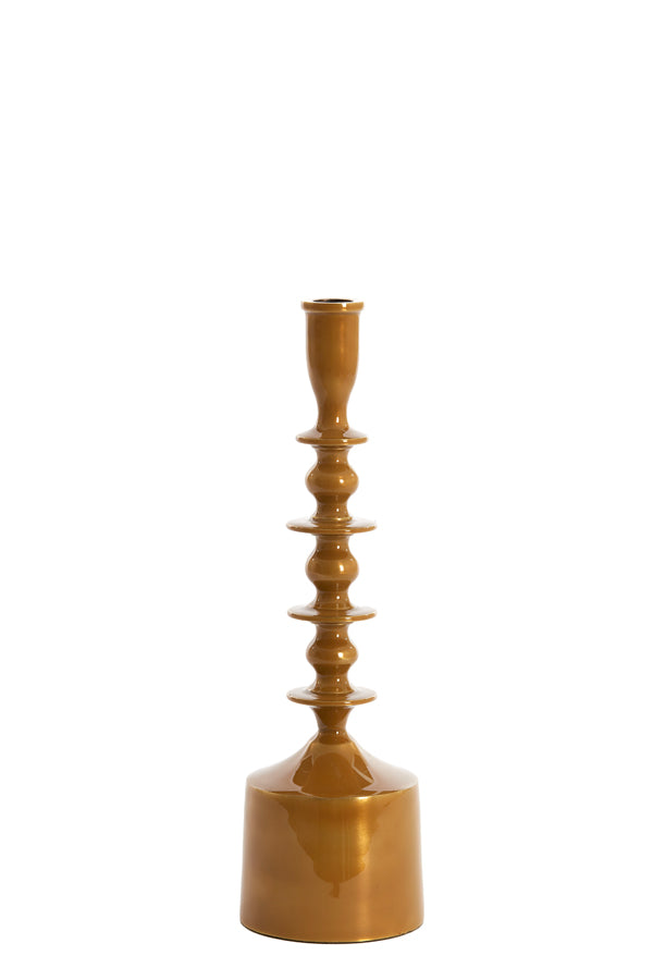 Radiant Yellow Gold Candle Holder, Ø10x34.5 cm Merako Design