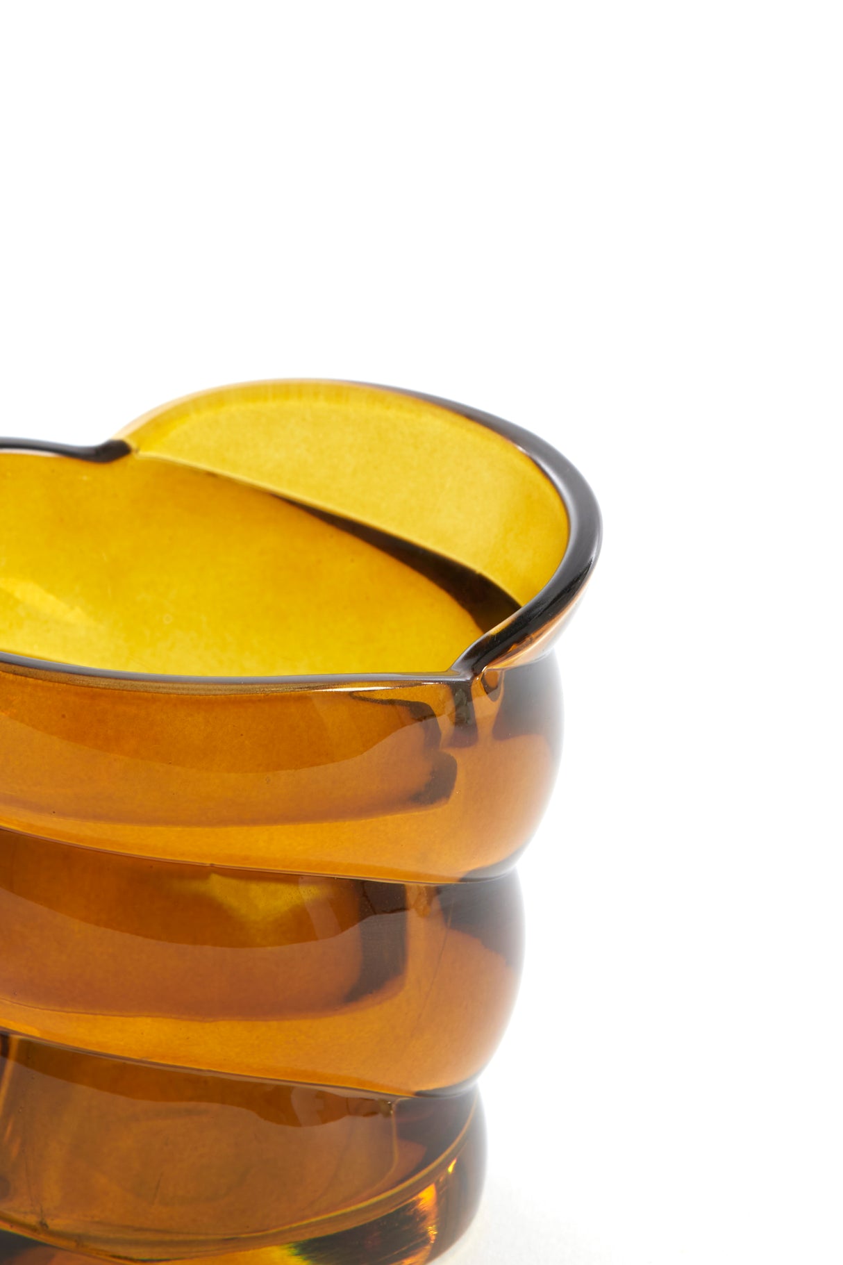 Brown Malea Glass Tealight Holder 10x7x9 cm