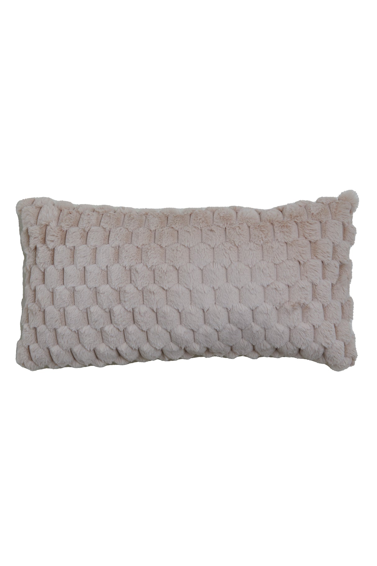 Velvet Beige Vienne Lumbar Cushion 60x30 cm