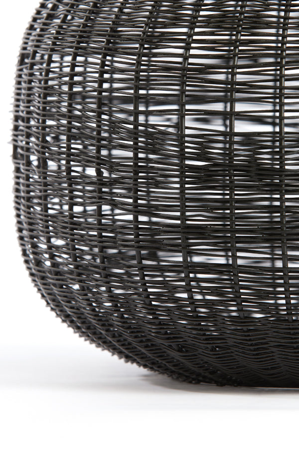 Valery Matte Black Tealight Holder Ø27x24 cm