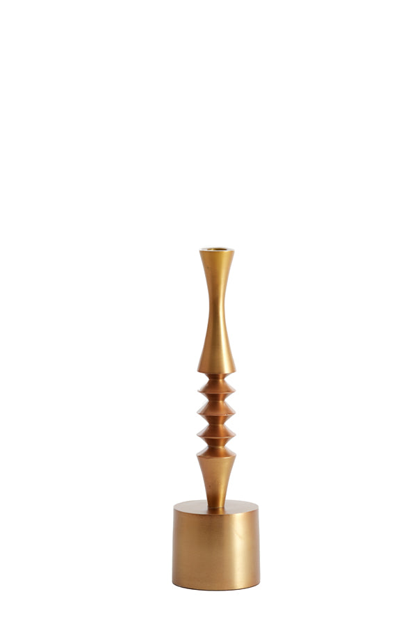 Elegant Bronze-Brown Candle Holder, Ø10x35 cm